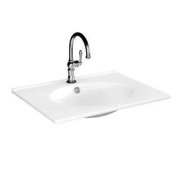 Umywalka wpuszczana MEG 60 cm biała ceramiczna 