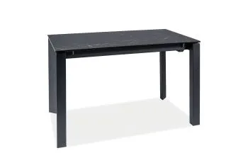 Stół rozkładany METROPOL CERAMIC 120(180)x80 czarny marmur/czarny mat