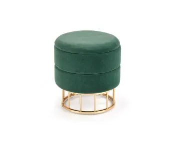 Pufa MINTY VELVET ciemno zielona/złota