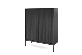 Komoda MILONA 2D 104 cm czarna mat