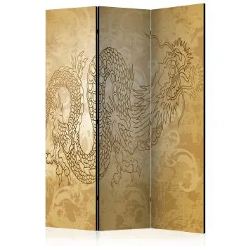 Parawan jednostronny Orient 135x172 cm 3-częściowy beżowy