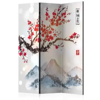 Parawan akustyczny Orient 135x172 cm 3-częściowy biały