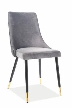 Krzesło PIANO VELVET szare