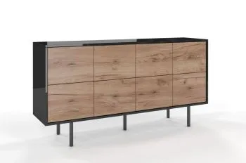 Komoda MAUD 160 czarna/dąb