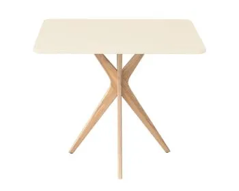 Stół CUTTI 55x80 kremowy/jesion