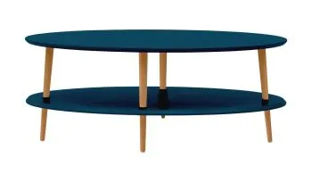 Ława owalna OVO LOW 110x70 petrol blue