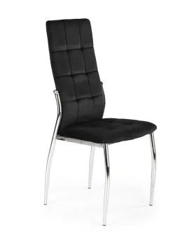 Krzesło tapicerowane K416 VELVET czarne