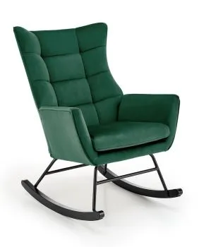 Fotel bujany BAZALTO VELVET zielony