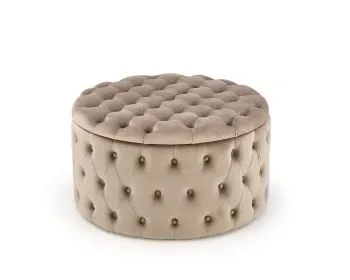 Pufa NUNEZ VELVET beżowa ze schowkiem