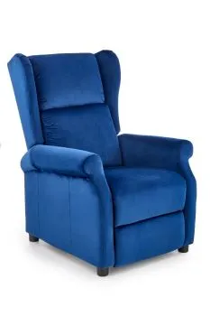 Fotel AGUSTIN 2 VELVET granatowy rozkładany