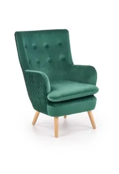 Fotel RAVEL VELVET ciemno zielony
