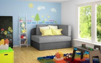 Sofa rozkładana z funkcją spania ROSA szara