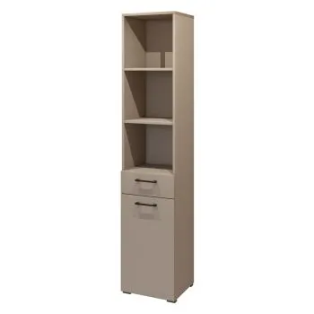 Szafka łazienkowa ROSA 1D1S 40cm congo/dąb z koszem na pranie