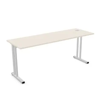 Biurko EASY SPACE C-LEG RC 180x60cm kaszmirowe