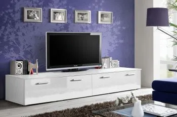 Szafka RTV DUO 200 biały połysk/biały mat