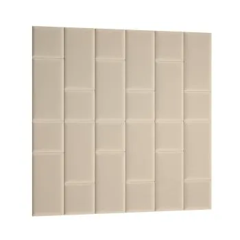 Zestaw 24 paneli tapicerowanych QUADRATTA 180x180 beżowy