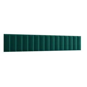 Zestaw 15 paneli tapicerowanych QUADRATTA 210x60 zielony