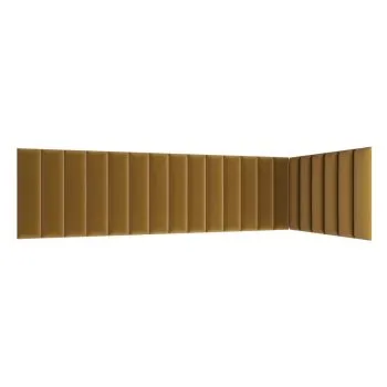 Zestaw 20 paneli tapicerowanych QUADRATTA 210x90x60 żółty