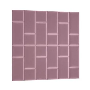 Zestaw 24 paneli tapicerowanych QUADRATTA 180x180 różowy