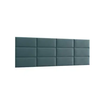 Zestaw 12 paneli tapicerowanych QUADRATTA 240x90 morski