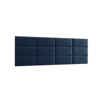 Zestaw 12 paneli tapicerowanych QUADRATTA 240x90 granatowy