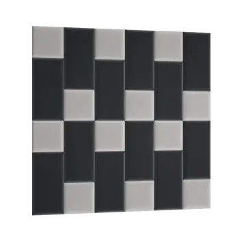 Zestaw 24 paneli tapicerowanych QUADRATTA 180x180 jasnoszary/ciemnoszary