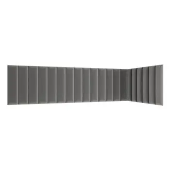 Zestaw 20 paneli tapicerowanych QUADRATTA 210x90x60 szary