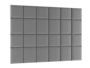 Zestaw 24 paneli tapicerowanych QUADRATTA 240x180 szary