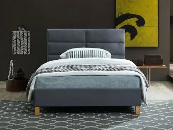 Łóżko tapicerowane SIERRA VELVET 120x200 szare