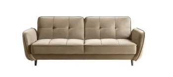Sofa rozkładana z funkcją spania BELLIS VELVET beżowa