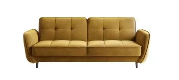 Sofa rozkładana z funkcją spania BELLIS VELVET żółta