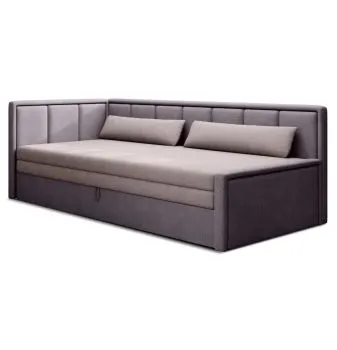 Sofa rozkładana z funkcją spania FULGEO fioletowa/różowa lewa