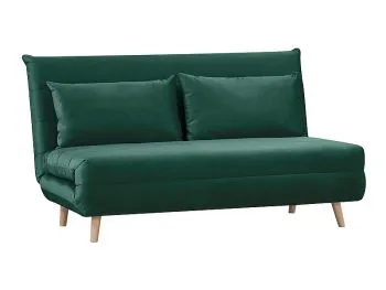 Sofa rozkładana z funkcją spania SPIKE II VELVET zielona