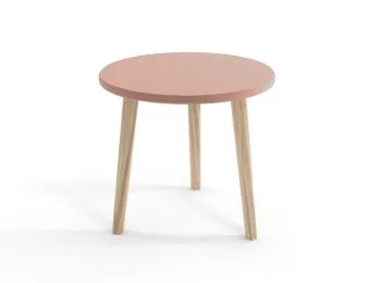 Stolik kawowy LEBEL 67x67 różowy