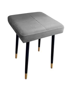 Taboret SQUARE 2 MG VELVET szary