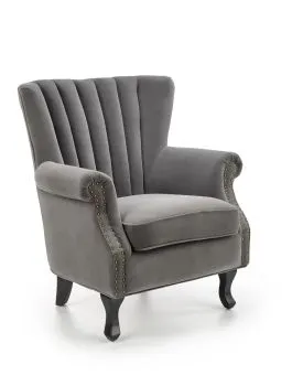 Fotel do salonu TITAN VELVET szary