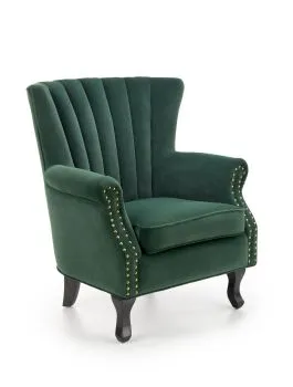 Fotel do salonu TITAN VELVET ciemnozielony