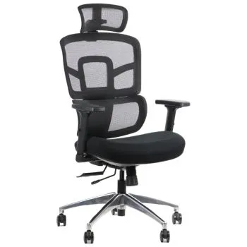 Fotel biurowy TREX czarny/aluminium