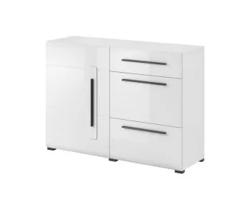 Komoda TULSA 1D3S 120 biała połysk