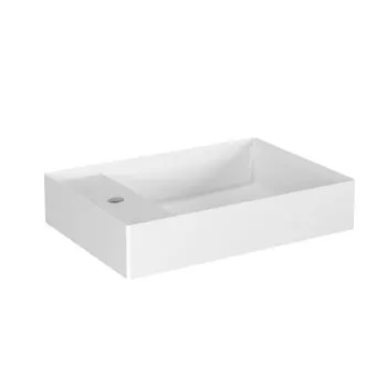 Umywalka wpuszczana UNIQ Solid Surface 50 cm z otworem na baterię