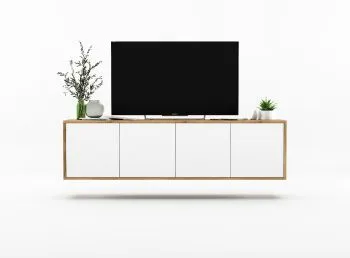 Szafka RTV NILA 4 150 dąb wotan/biała mat