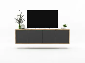 Szafka RTV NILA 4 150 dąb wotan/grafit mat