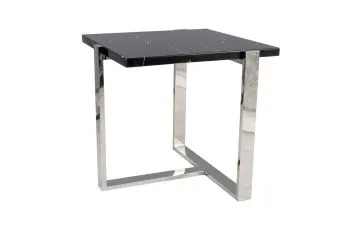 Ława VELA B 61x61 czarna/srebrna