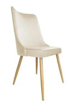 Krzesło CYPRIAN 2 VELVET ecru/dąb