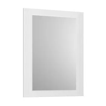 Lustro łazienkowe OXFORD 60x80 cm stara białe półmat w drewnianej ramie