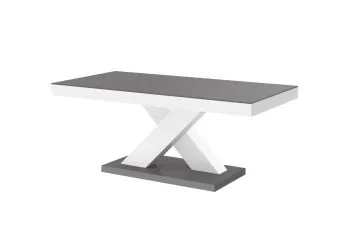 Ława XENON MINI 120x60 szara połysk/biała połysk
