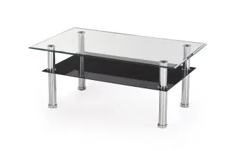 Ława YOLANDA 103x63 transparentna/czarna