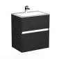 Szafka pod umywalkę NEO 60 cm czarna mat z oświetleniem LED i czujnikiem ruchu | MIRAT  kolekcja NEO