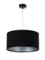 Lampa wisząca HOME 40 czarna/srebrna walec welurowa | MIRAT. w stylu kolekcja