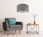 Lampa wisząca HOME 50 szara/srebrna walec do salonu | MIRAT. w stylu  kolekcja